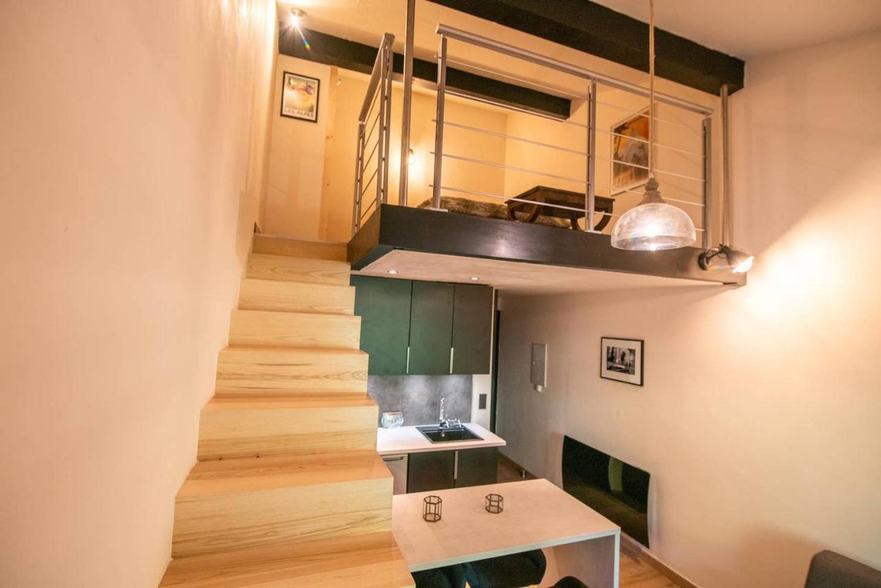 Grand studio mezzanine à 200 mètres des pistes Demi-Quartier Exterior foto